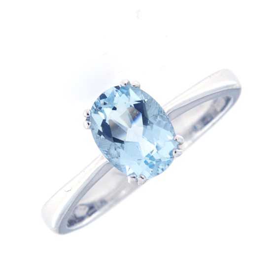 Anello Fanton Gioielli Donna ANELLI ACQUAMARINA in Oro bianco Acquamarina 1.10 Ct I.E-47_52 - I.E-47_52